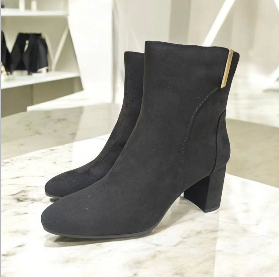Women's Suede Ankle Boot - Soft Leather Low Boot